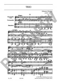 Trio a-Moll op. 114 von Johannes Brahms 