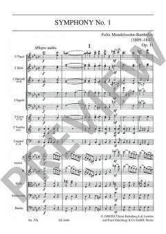 Sinfonie Nr. 1 c-Moll op. 11 von Felix Mendelssohn Bartholdy 