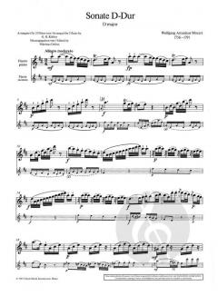 Sonate D-Dur KV 300h, 374d, 189a von Wolfgang Amadeus Mozart (Download) 