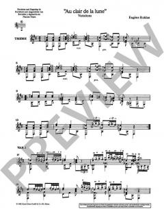 Variationen über 'Au clair de la lune' von Matteo Carcassi (Download) 