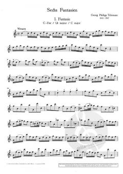 6 Fantasien von Georg Philipp Telemann (Download) 