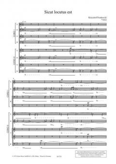 Sicut locutus est von Krzystof Penderecki (Download) 