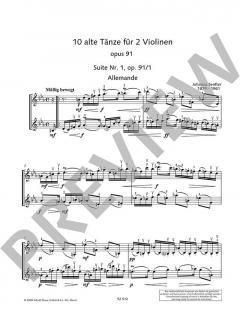 Zehn alte Tänze op. 91 von Johanna Senfter (Download) 