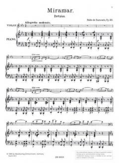 Miramar op. 42 von Pablo de Sarasate 