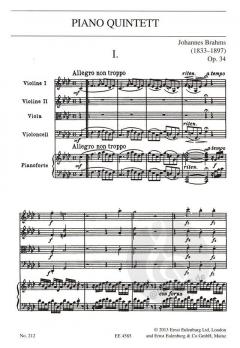 Klavierquintett f-Moll op. 34 von Johannes Brahms 