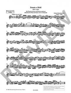 Sonate e-Moll BWV 1034 von Johann Sebastian Bach 