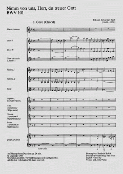 Nimm von uns, Herr, du treuer Gott von Johann Sebastian Bach (Download) 