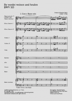 Ihr werdet weinen und heulen von Johann Sebastian Bach (Download) 