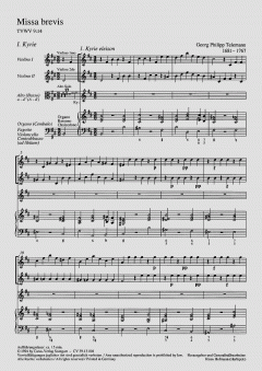 Missa brevis in h von Georg Philipp Telemann 