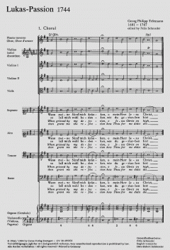 Lukas-Passion TVWV5:29 von Georg Philipp Telemann (Download) 