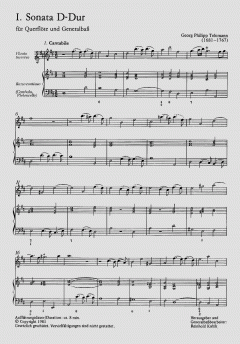 Vier neue Sonaten (1 und 2) von Georg Philipp Telemann 