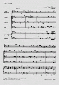 Konzert in A-Dur für Violine und Streicher (Georg Philipp Telemann) 