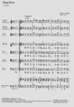 Magnificat RV610 von Antonio Vivaldi (Download) 