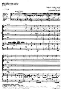 Davide penitente KV 469 von Wolfgang Amadeus Mozart (Download) 