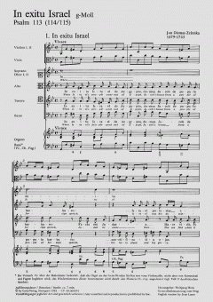 In exitu Israel ZWV84 von Jan Dismas Zelenka (Download) 