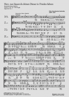 Herr, nun lässest du deinen Diener (Felix Mendelssohn Bartholdy) 