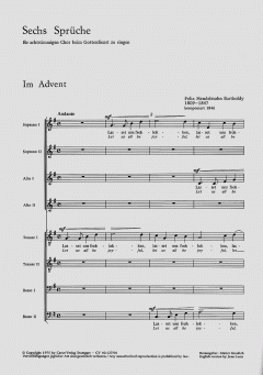 Passion und Karfreitag aus op. 79 von Felix Mendelssohn Bartholdy (Download) 