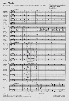 Ave Maria op. 23/2 von Felix Mendelssohn Bartholdy (Download) 