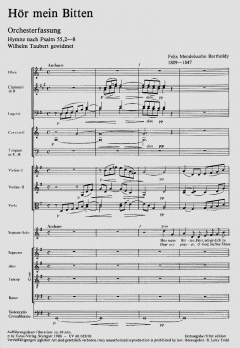 Hör mein Bitten (2 Fassungen) von Felix Mendelssohn Bartholdy (Download) 