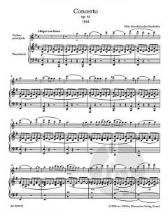 Konzert e-Moll op. 64 für Violine und Orchester von Felix Mendelssohn Bartholdy im Alle Noten Shop kaufen