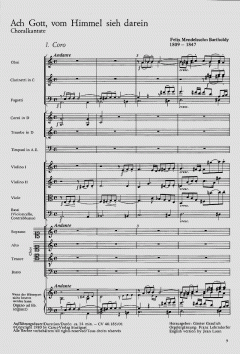 Ach Gott, vom Himmel sieh darein von Felix Mendelssohn Bartholdy 