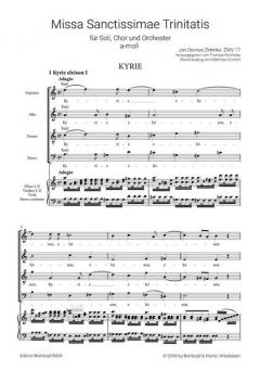 Missa Sanctissimae Trinitatis a-Moll ZWV 17 von Jan Dismas Zelenka 