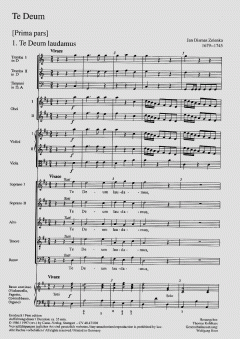 Te Deum in D-Dur ZWV145 von Jan Dismas Zelenka (Download) 