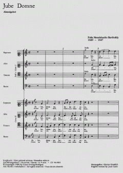 Jube Domne von Felix Mendelssohn Bartholdy (Download) 