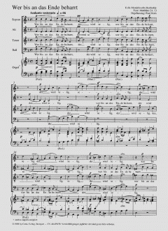 Wer bis an das Ende beharrt; Herr, sei gnädig (Felix Mendelssohn Bartholdy) 