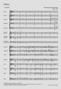 Gloria in Es-Dur von Felix Mendelssohn Bartholdy (Download) 