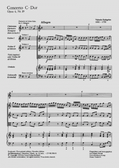Concerto in C-Dur op. 6 von Johann Valentin Rathgeber 