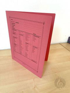Notenumschlag Quart-Format rot 