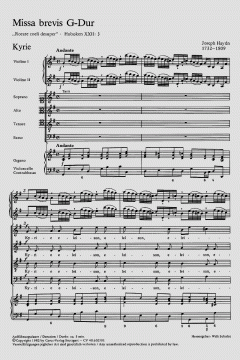 Missa brevis Hob. 22/3 von Joseph Haydn (Download) 