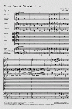 Missa Sancti Nicolai Hob. 22/6 von Joseph Haydn (Download) 