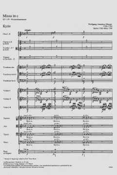 Missa in c-Moll KV139 von Wolfgang Amadeus Mozart 