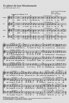 Fünf Chorlieder (Mörike) (Joseph Gabriel Rheinberger) 