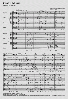 Missa in Es-Dur op. 109 von Joseph Gabriel Rheinberger 