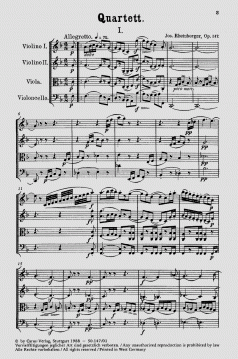 Streichquartett Nr. 2 (2 Fassungen) von Joseph Gabriel Rheinberger im Alle Noten Shop kaufen (Stimmensatz)