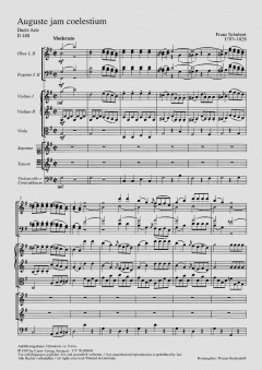Auguste jam coelestium D 488 von Franz Schubert (Download) 