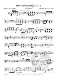 Quatre Divertissements Op.13 op. 13 von Fossa, François deOphee, Matanya 