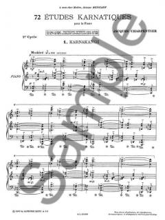 72 Etudes Karnatiques Cycle 1 von Jean-Louis Charpentier 