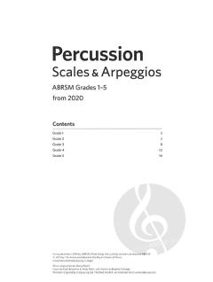Percussion Scales & Arpeggios, ABRSM Grades 1-5 