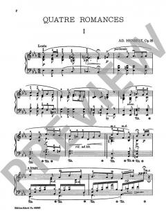 Romances op. 18 von Adolph Henselt 