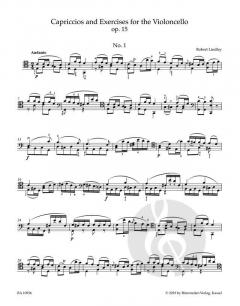 Capriccios and Excercises for the Violoncello op. 15 von Robert Lindley (Download) 