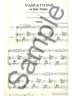 Variations En Forme D Etudes Sur Un Theme De Chanson Populaire von Yvonne Desportes 