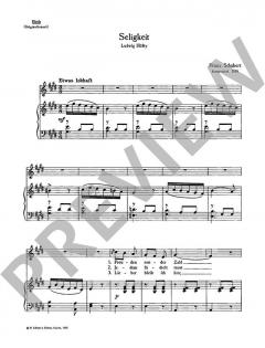 Seligkeit / Die Post D 433 / D 911 von Franz Schubert (Download) 