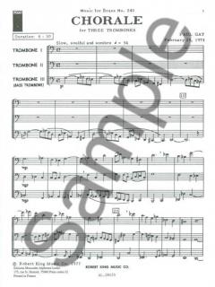 Chorale von Gay für 3 Posaunen im Alle Noten Shop kaufen