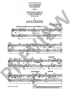Anathesis und Dithyrambus WV 47 von Lehmann,Markus (Download) 