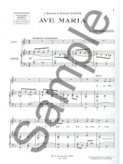 Levergeois Ave Maria Tenor Or Soprano Solo & Organ 