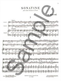 Sonatine von Bohuslav Martinu 